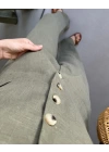 HAKİ KETEN MASKÜLEN YELEK PANTOLON TAKIM