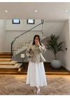 HAKİ KONTRAST YAKALI CEKET-7755