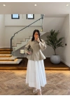 HAKİ KONTRAST YAKALI CEKET-7755