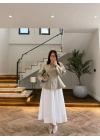 HAKİ KONTRAST YAKALI CEKET-7755