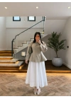 HAKİ KONTRAST YAKALI CEKET-7755