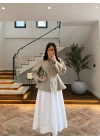 HAKİ KONTRAST YAKALI CEKET-7755