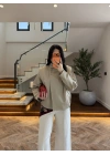 HAKİ KRUVAZE ASİMETRİK CEKET -7775