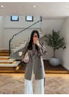 HAKİ KUŞAKLI APOLETLİ KISA TRENÇ -7738
