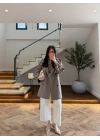 HAKİ KUŞAKLI APOLETLİ KISA TRENÇ -7738
