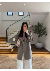 HAKİ KUŞAKLI APOLETLİ KISA TRENÇ -7738