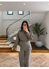 HAKİ MENDİL YAKA TAKIM-9123