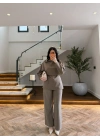 HAKİ MENDİL YAKA TAKIM-9123