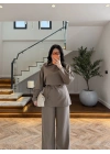 HAKİ MENDİL YAKA TAKIM-9123