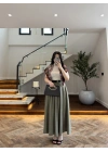 HAKİ ÖN PİLE DETAY ETEK -580653