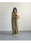 HAKİ ÖNDEN DÜĞMELİ YELEK TAKIM