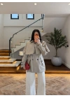 HAKİ PELERİN DETAY TRENCH -7764