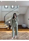 HAKİ PİLE DETAY TUNİK TAKIM -9182