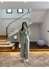 HAKİ PİLE DETAY TUNİK TAKIM -9182