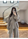 HAKİ PİLELİ DİKİŞLİ ARKA BAĞLAMALI TAKIM-9178