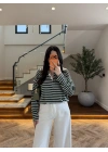 HAKİ POLO YAKA ÇİZGİLİ BASİC -27K-000013