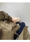 HAKİ SÜET ÖNÜ CEPLİ BOMBER CEKET