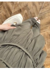 HAKİ TENSEL NEVÜRLÜ BLUZ PANTOLON TAKIM-250483