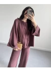 HAKİM YAKA AÇIK BORDO MODAL TAKIM