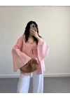 HAM KETEN PEMBE SALAŞ KİMONO