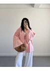 HAM KETEN PEMBE SALAŞ KİMONO