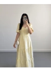 HANNA GÜPÜRLÜ SARI ELBİSE