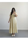 HANNA GÜPÜRLÜ SARI ELBİSE