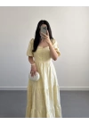 HANNA GÜPÜRLÜ SARI ELBİSE
