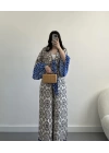 Holly mavi tensel kimono takım