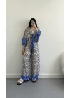 Holly mavi tensel kimono takım