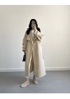 JOSEF OVERSİZE AÇIK BEJ OVERSİZE TRENÇKOT