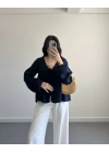 JOSİE LACİVET MÜSLİN BLUZ