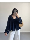 JOSİE LACİVET MÜSLİN BLUZ