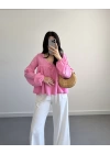 JOSİE PEMBE MÜSLİN BLUZ