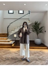 KAHVE ALLERLİ ARA BOY TRENÇKOT -7556