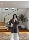 KAHVE ALLERLİ ARA BOY TRENÇKOT -7556