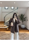 KAHVE ALLERLİ ARA BOY TRENÇKOT -7556