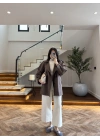 KAHVE ALLERLİ ARA BOY TRENÇKOT -7556