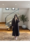 KAHVE APOLETLİ KUŞAKLI TRENCH -7589