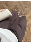 KAHVE BELİ KUŞAKLI CEPLİ PANTOLON-51265