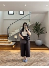 KAHVE BİLEK BOY BORU PAÇA PANTOLON-3936