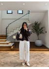 KAHVE BÜZGÜ DETAY BUMBER CEKET -7778