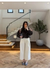 KAHVE BÜZGÜLÜ DİK YAKA BUMBER -7746