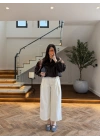 KAHVE BÜZGÜLÜ DİK YAKA BUMBER -7746