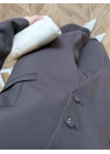 KAHVE CEP DETAY BLAZER TAKIM - 9116