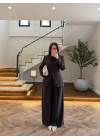 KAHVE CEP DETAY BLAZER TAKIM - 9116