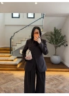 KAHVE CEP DETAY BLAZER TAKIM - 9116