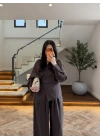 KAHVE ÇİFT KAPAMA DETAY TAKIM-26KT6055
