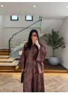 KAHVE DESENLİ SATEN TAKIM-51471