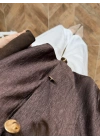 KAHVE DİK YAKALI BUMBER CEKET-9775